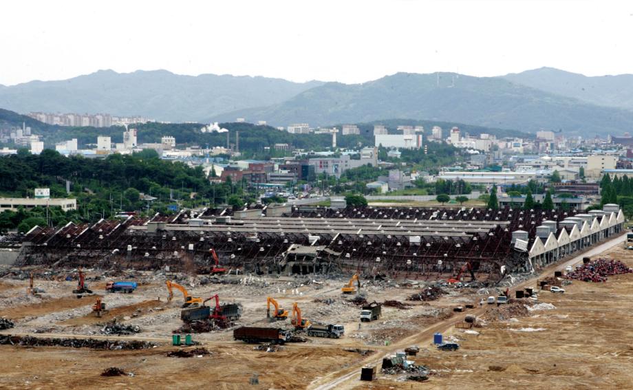 청주 섬유공장 (주)대농 철거 현장 이미지